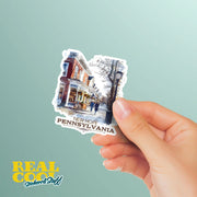 New Hope Pennsylvania Sticker | Vintage Travel Decor | Scenic Souvenir, Laptop, Water Bottle, Car Decal, Gift for Travelers
