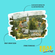 Manchester Vermont Sticker – Durable Vinyl Travel Sticker, Perfect Birthday Gift for Vermont Lovers!