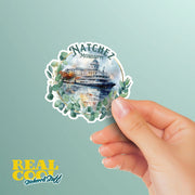 Natchez Mississippi Sticker | Mississippi River Boat Decal, Unique Travel Souvenir & Gift for River Lovers, Home Decor