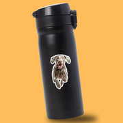 Running Weimaraner- Vinyl Dog Decal, Cute Weimaraner Decal, Pet Lover Gift, Car Laptop Sticker, Dog Owner Accessory
