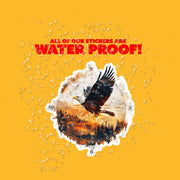 American Eagle Sticker | Compass Design, Double Exposure Eagle Decal, Nature Lover Gift, Outdoor Adventure Decor