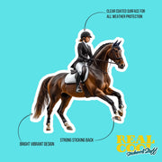 Dressage Sticker | Horse Sticker for Equestrian Enthusiasts, Horse Lovers, & Riders, Perfect for Helmets and Gear