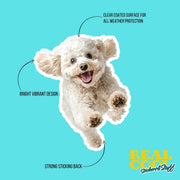 Poodle Running Sticker - Poodle Decal for Water Bottles, Car & Laptop - Cute Poodle Dog Vinyl Decal