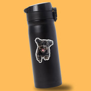 Poodle Running Sticker - Poodle Decal for Water Bottles, Car & Laptop - Cute Poodle Dog Vinyl Decal