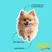 Pomeranian Running Sticker - Pomeranian Decal for Water Bottles, Car & Laptop - Cute Pomeranian Dog Vinyl Decal
