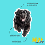 Newfoundland Dog Running Sticker - Newfoundland Decal for Water Bottles, Car & Laptop - Cute Newfoundland Dog Vinyl Decal