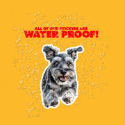 Schnauzer Running Sticker - Schnauzer Decal for Water Bottles, Car & Laptop - Cute Schnauzer Dog Vinyl Decal