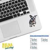 Schnauzer Running Sticker - Schnauzer Decal for Water Bottles, Car & Laptop - Cute Schnauzer Dog Vinyl Decal