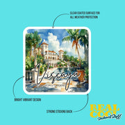Viscaya Sticker | Viscaya Museum Vinyl Decal | Unique Gifts for Miami Lovers