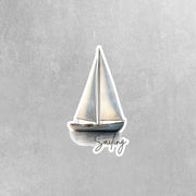 Sailboat Sticker | Waterproof Sailing Sticker for Laptops, Water Bottles & Phone Cases, Nautical Decor, Gift for Sailors