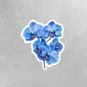 Orchid Flower Sticker | Blue Orchid Decal for Laptops, Water Bottles & Journals - Unique Floral Design