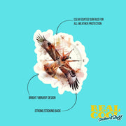 Hawk Sticker | Compass Sticker | Double Exposure Hawk Decal