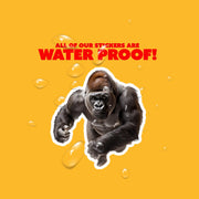 Gorilla Sticker | Running Ape Decal for Water Bottles, Laptop, & Car - Fun Jungle Animal Art