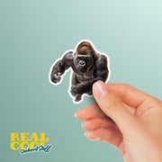Gorilla Sticker | Running Ape Decal for Water Bottles, Laptop, & Car - Fun Jungle Animal Art