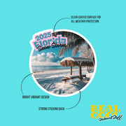 Florida Snow Sticker | Snow Storm Florida Sticker | Snow Beach Sticker