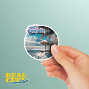 Florida Snow Sticker | Snow Storm Florida Sticker | Snow Beach Sticker