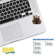 Hugging Brown Bears Sticker | Cute Bears Decal for Laptop, Water Bottle, & Planner - Adorable Bear Gift for Any Occasion