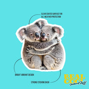 Hugging Koala Bears Sticker | Cute Koala Bears Decal for Laptop, Water Bottle, & Planner - Adorable Koala Bear Gift for Any Occasion
