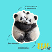 Hugging Panda Bears Sticker | Cute Panda Bears Decal for Laptop, Water Bottle, & Planner - Adorable Panda Bear Gift for Any Occasion