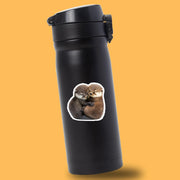 Hugging Otters Sticker | Cute Otters Decal for Laptop, Water Bottle, & Planner - Adorable Otters Gift for Any Occasion