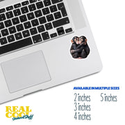 Hugging Chimpanzees Sticker | Cute Chimpanzees Decal for Laptop, Water Bottle, & Planner - Adorable Chimpanzees Gift for Any Occasion