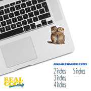 Hugging Chipmunks Sticker | Cute Chipmunks Decal for Laptop, Water Bottle, & Planner - Adorable Chipmunks Gift for Any Occasion