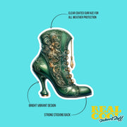 Victorian Boot Sticker | High Heel Boot Decal for Fashion Lovers & Shoe Enthusiasts, Decorative Boot Accessory
