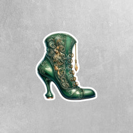 Victorian Boot Sticker | High Heel Boot Decal for Fashion Lovers & Shoe Enthusiasts, Decorative Boot Accessory