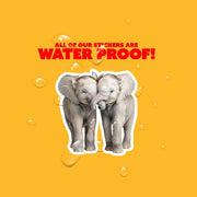 Hugging Elephants Sticker | Cute Elephants Decal for Laptop, Water Bottle, & Planner - Adorable Elephants Gift for Any Occasion