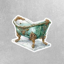 Victorian Bathtub Sticker | Vintage Decorative Bathtub Decal for Scrapbooking, Journaling & More