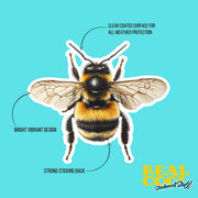 Bee Sticker | Bumble Bee Decal for Laptop, Water Bottle, Phone, Cute Insect Vinyl Art, Bee Lover Gift, Nature Decor