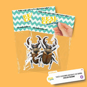 Stag Beetle Sticker - Beetle Decal - Unique Insect Art for Journals, Laptops & Decals - Nature Lover Gift, Waterproof, Durable Design