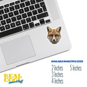 Fox Sticker | Vinyl Fox Head Decal for Laptops, Water Bottles & Mugs | Cute Animal Decor, Wildlife Lover Gift