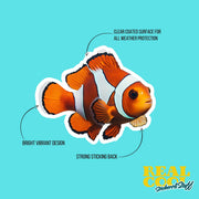 Clown Fish Sticker | Colorful Clown Fish Decal for Water Bottles, Laptops & More - Cute Marine Life Decor