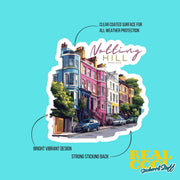 Notting Hill Sticker - London Decal, England Theme, Cute Travel Gift for Map Lovers & Souvenir Collectors