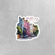 Notting Hill Sticker - London Decal, England Theme, Cute Travel Gift for Map Lovers & Souvenir Collectors
