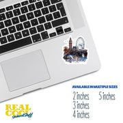 South Bank Sticker - London Decal, England Theme, Cute Travel Gift for Map Lovers & Souvenir Collectors