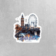 South Bank Sticker - London Decal, England Theme, Cute Travel Gift for Map Lovers & Souvenir Collectors