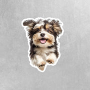 Running Havanese - Vinyl Dog Decal, Cute Havanese Decal, Pet Lover Gift, Car Laptop Sticker, Dog Owner Accessory