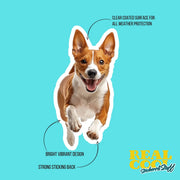 Running Basenji - Vinyl Dog Decal, Cute Basenji Decal, Pet Lover Gift, Car Laptop Sticker, Dog Owner Accessory