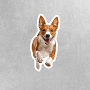 Running Basenji - Vinyl Dog Decal, Cute Basenji Decal, Pet Lover Gift, Car Laptop Sticker, Dog Owner Accessory