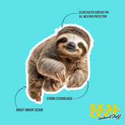 Sloth Sticker - Cute Vinyl Decal for Laptop, Water Bottle, Planner & More - Adorable Sloth Design for Animal Lovers!