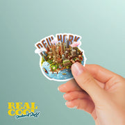 New York Sticker | Isometric NY Art Decal for Laptop, Water Bottle & Phone | NYC Souvenir Gift