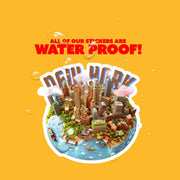 New York Sticker | Isometric NY Art Decal for Laptop, Water Bottle & Phone | NYC Souvenir Gift