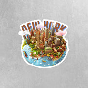 New York Sticker | Isometric NY Art Decal for Laptop, Water Bottle & Phone | NYC Souvenir Gift
