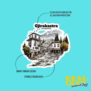 Albania Sticker | Gjirokastra Vinyl Decal - Unique Travel Souvenir, Nature Lover Gift, Perfect for Laptops & Water Bottles