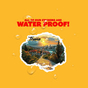 Albania Sticker | Triana Albania Vinyl Decal - Unique Travel Souvenir, Nature Lover Gift, Perfect for Laptops & Water Bottles