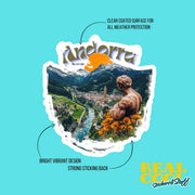 Andorra Sticker | Andorra Vinyl Decal - Unique Travel Souvenir, Nature Lover Gift, Perfect for Laptops & Water Bottles