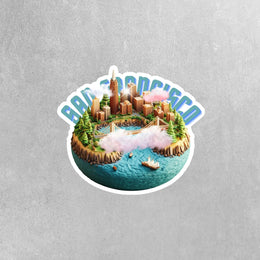 San Francisco Sticker, Vintage Style San Fran Decal, Travel Souvenir, California Urban Art, Great Gift for Travelers & Locals