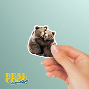 Hugging Brown Bears Sticker | Cute Bears Decal for Laptop, Water Bottle, & Planner - Adorable Bear Gift for Any Occasion